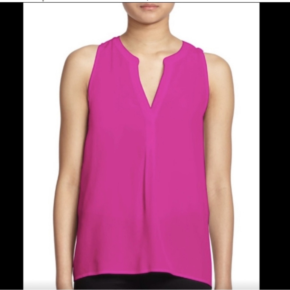 Joie Aruna Silk Magenta Tank Blouse
